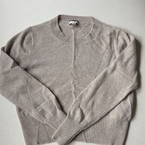 J. Crew Crewneck Cashmere Sweater in Light Oatmeal